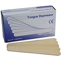 Los mejores  - Depresor lingual de madera- 15-24 cm- paquete de 100